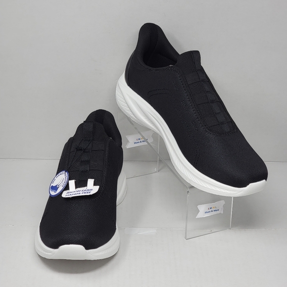 JBU Other - 🆕JBU🆕Men's Black White Touch-Less Hands Free Slip On Sneakers Shoes Size 12 New